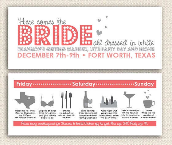 20 invitation sets Bachelorette Party Invitations, Girls Night Out Party, Lingerie Party, DIY, Skyline, Bridal Shower, Lingerie Shower