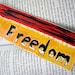Original Acrylic Painted Abstract Art Fire Bookmark - Freedom
