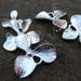 Orchid Charms, Silver Plated Over Solid Copper  Two Sets of Three