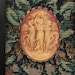 Framed Vintage Jewelry Art on Tapestry - In the Garden