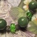 Vibrant Green Jade and Green Crystal Necklace