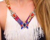 One of a Kind Vintage Rhinestone Friendship Necklace - BOHEMIAN MERMAID Collection - Boho Lover I (reserved)