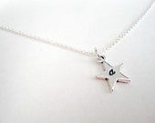 Baby I'm Going To Make You A Star - Handstamped Sterling Silver Personalized Initial Pendant Jewelry