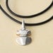 Unisex Necklace Silver Violin Shaped Figurine Cycladic Greece