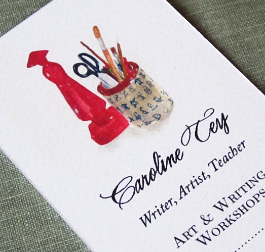 Chinoiserie Office Set Business Card, Set of 50