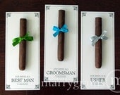 Groomsman Card, Cigar Card Will You Be My -Your Service Is Requested as Best Man, Ring Bearer, Usher-Ask Groomsmen Wedding (Set of 7)