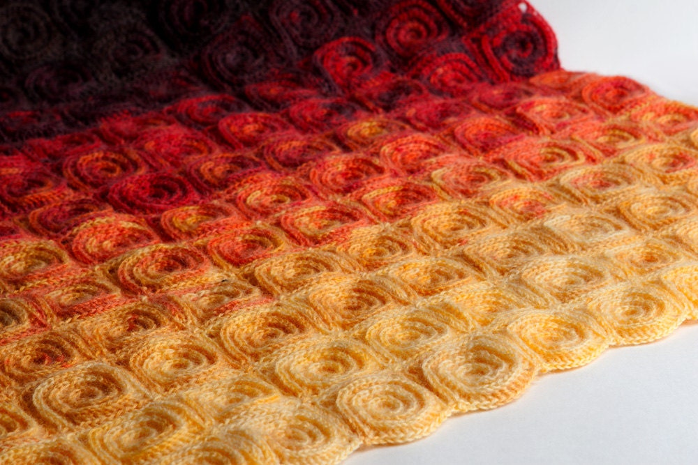 Crochet Pattern Fire Blanket  PDF Instant Download