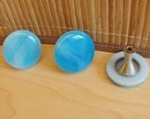 3 Fused Glass Knobs (Set of 3) Home Decor Cabinet Pulls - Cupboard Knobs Dresser Drawer Knobs Bathroom Kitchen Updates