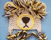 Baby Boy/Girl Crochet Lion Animal Beanie Hat SIZE NEWBORN-12 MONTHS