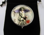Vampire Girl Gothic Horror Night Halloween Weird Creepy Medical Pill box Pillbox Case Trinket Box Storage