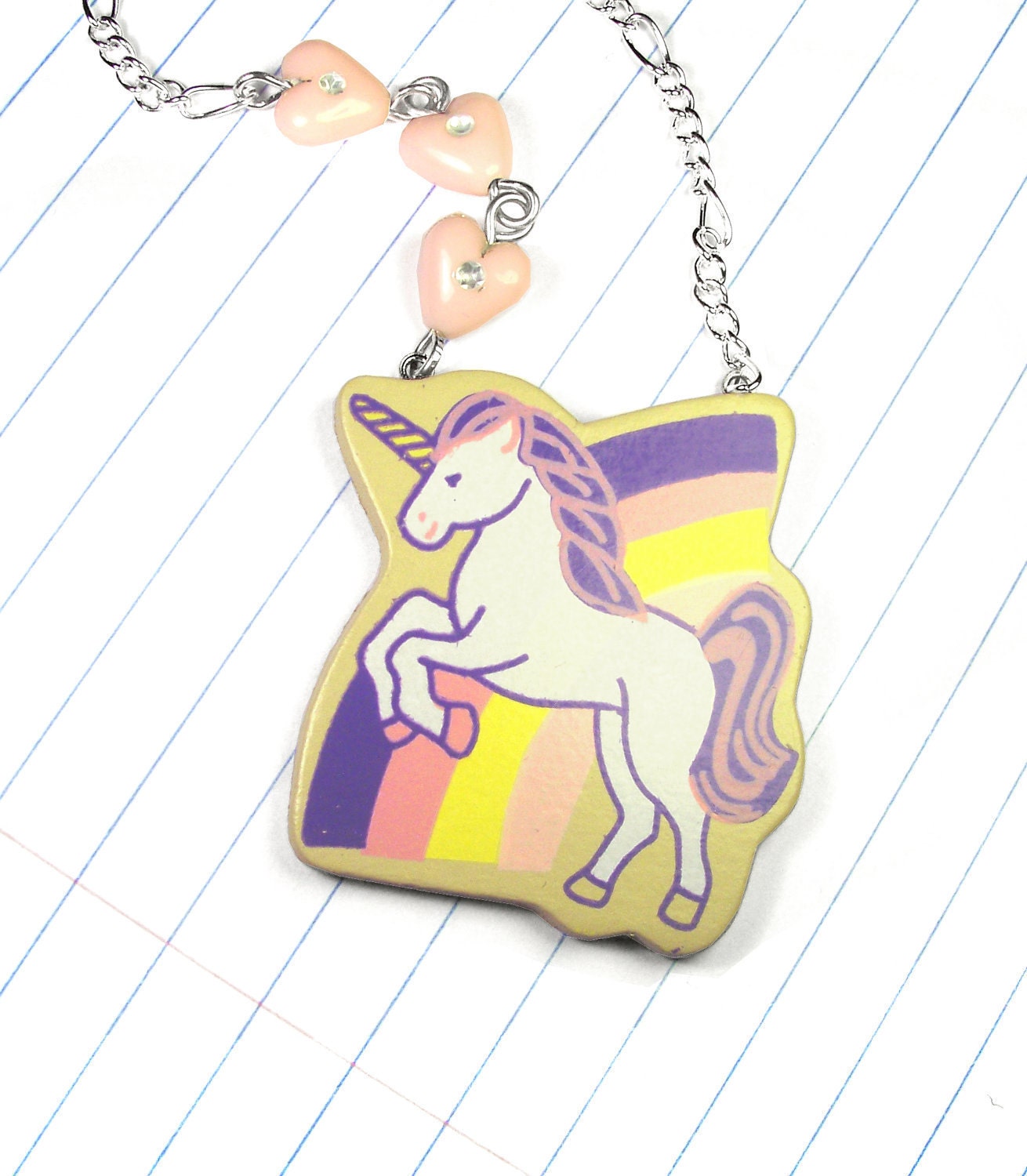 rainbow unicorn necklace - unicorn pendant - unicorn jewelry - unicorn - kawaii - kawaii necklace - kawaii jewelry - rainbow necklace