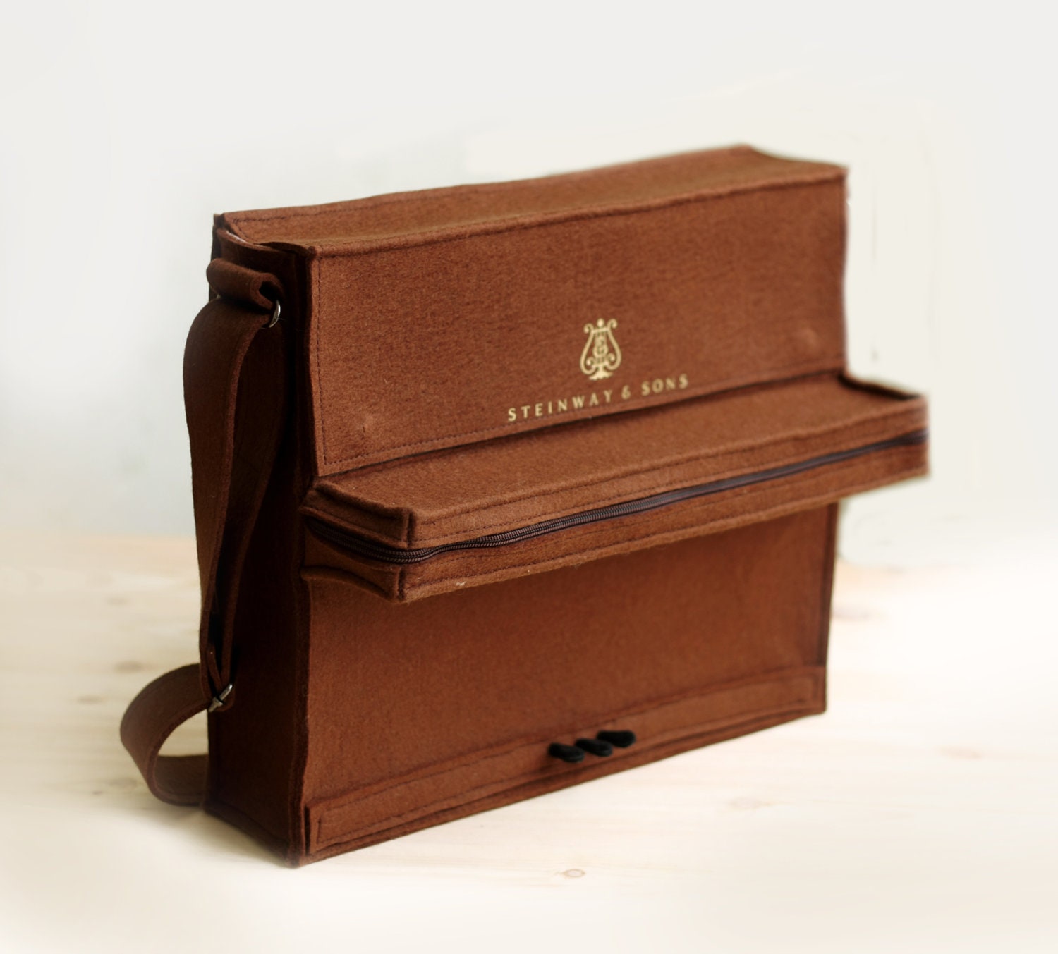 Brown Felt Piano Bag
