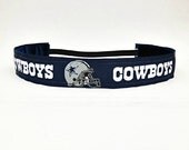 CLEARANCE SALE - Adjustable No Slip Sports Headband- NFL Football - Dallas Cowboys