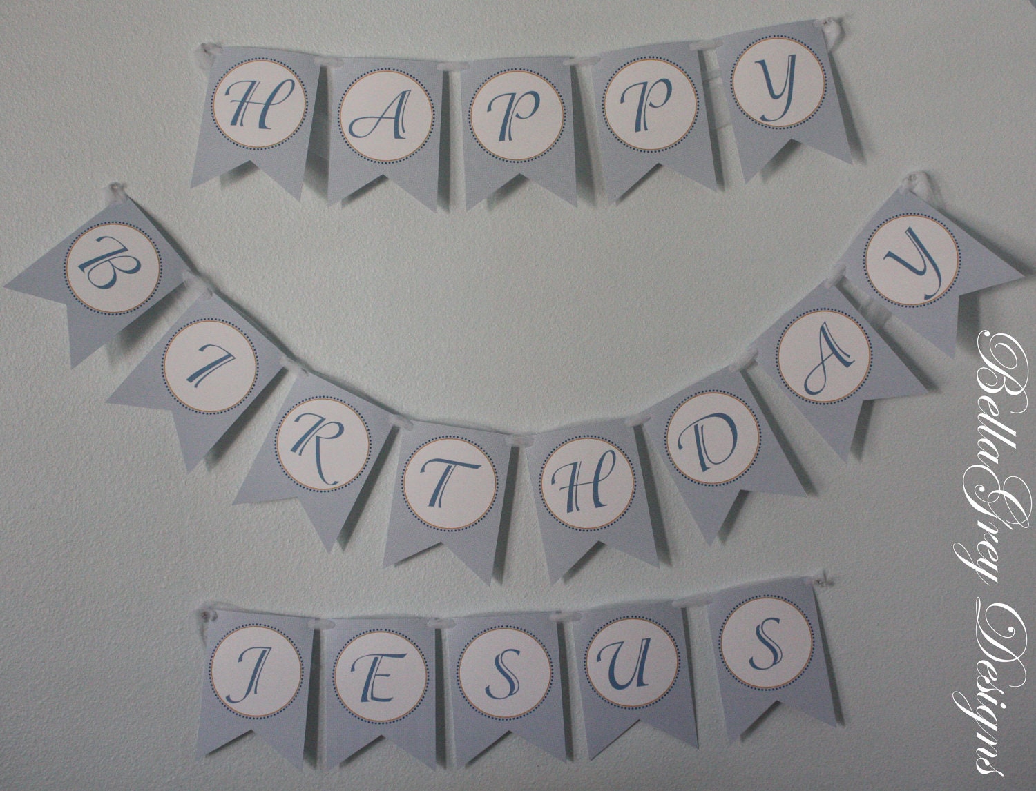 PRINTABLE Banner - Happy Birthday Jesus Christmas Collection - by BellaGrey Designs Il_570xn