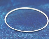 Sterling Silver Twisted Rope Wire Bangle Bracelet