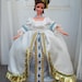 OOAK Barbie Gown Halloween Period Costume Ivory Antebellum Style with Hoop Skirt Collector's Item
