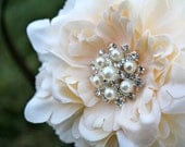 Wedding Flower Clip - Flower for Hair -  Small Peony Flower