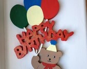 Wooden "Happy Birthday" Bear