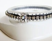 Rhinestone Bangle Vintage Assemblage Bracelet