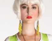 Cluster Feather Knife Earring