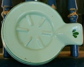 Vintage Cast Iron Ceramic Coated Spoon Utensil Trivet Made In Holland