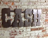 Metal letters Cash
