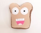 Plush Toast PIllow - Funny Pillow - Todd Toast the Super Soft Fleece Pillow