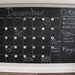 Vintage French Enamel Tag Chalkboard Calendar and Interactive Board