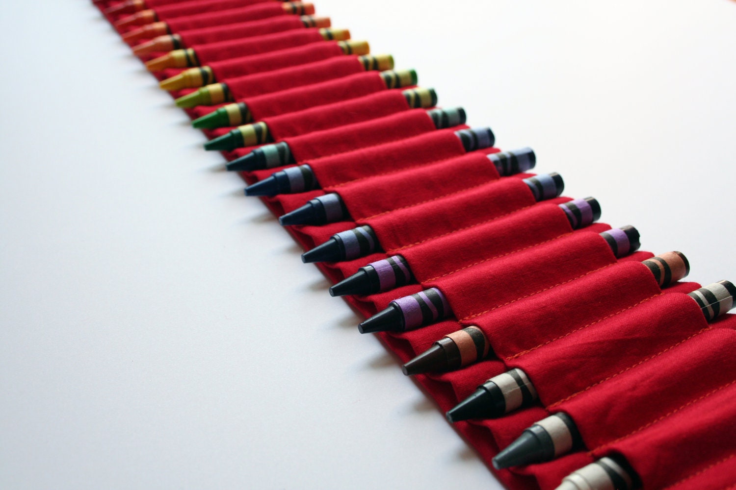 crayon ammo belt for kids -- red