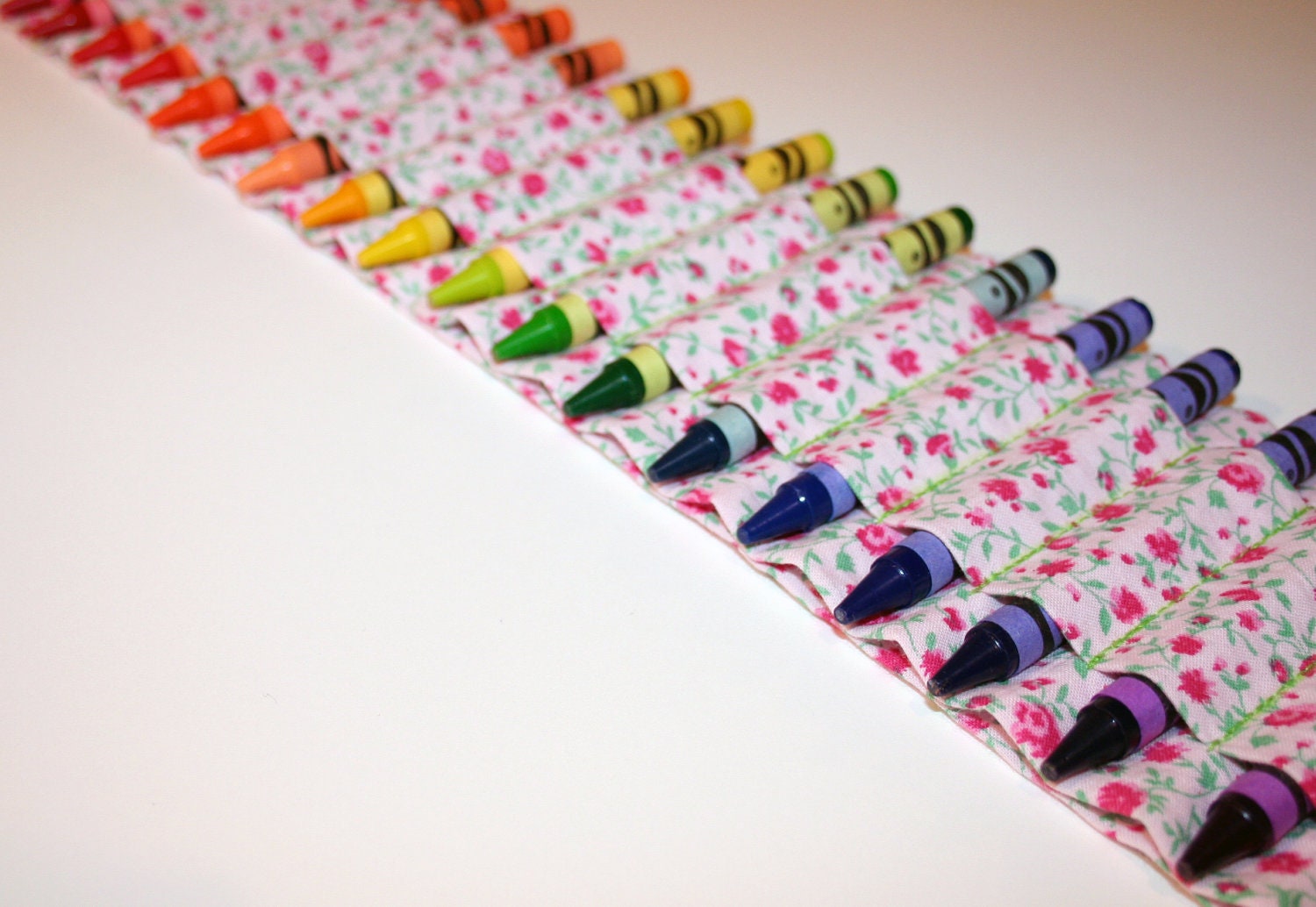 crayon ammo belt for kids -- pink rosettes