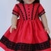 Red Satin Christmas Dress for Cecile or Marie Grace
