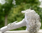 BROOCH BOUQUET -  Crystal and Pearls - DEPOSIT - Beautiful Medium bouquet of brooches and jewels