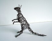 KANGAROO - One of a Kind Wire Animal Sculpture- All Sculpture Ships FREE in the USA