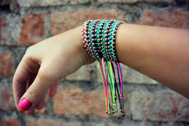 Macrame Multi-color Beaded Bracelet