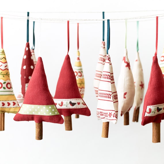 Примитивные украшения рождественской елки висячие украшения скандинавского набор полос из 3