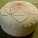 Ombre pink and gold "Atomic lotus" meditation pillow, handpainted zafu, wonderful Valentines present
