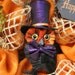 Natural ORANGE BURLAP HALLOWEEN Wreath