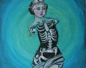 Skeleton Goddess "Venus Stripped"  LIMITED EDITION 12x12 print (ready to hang) by Erin Paul