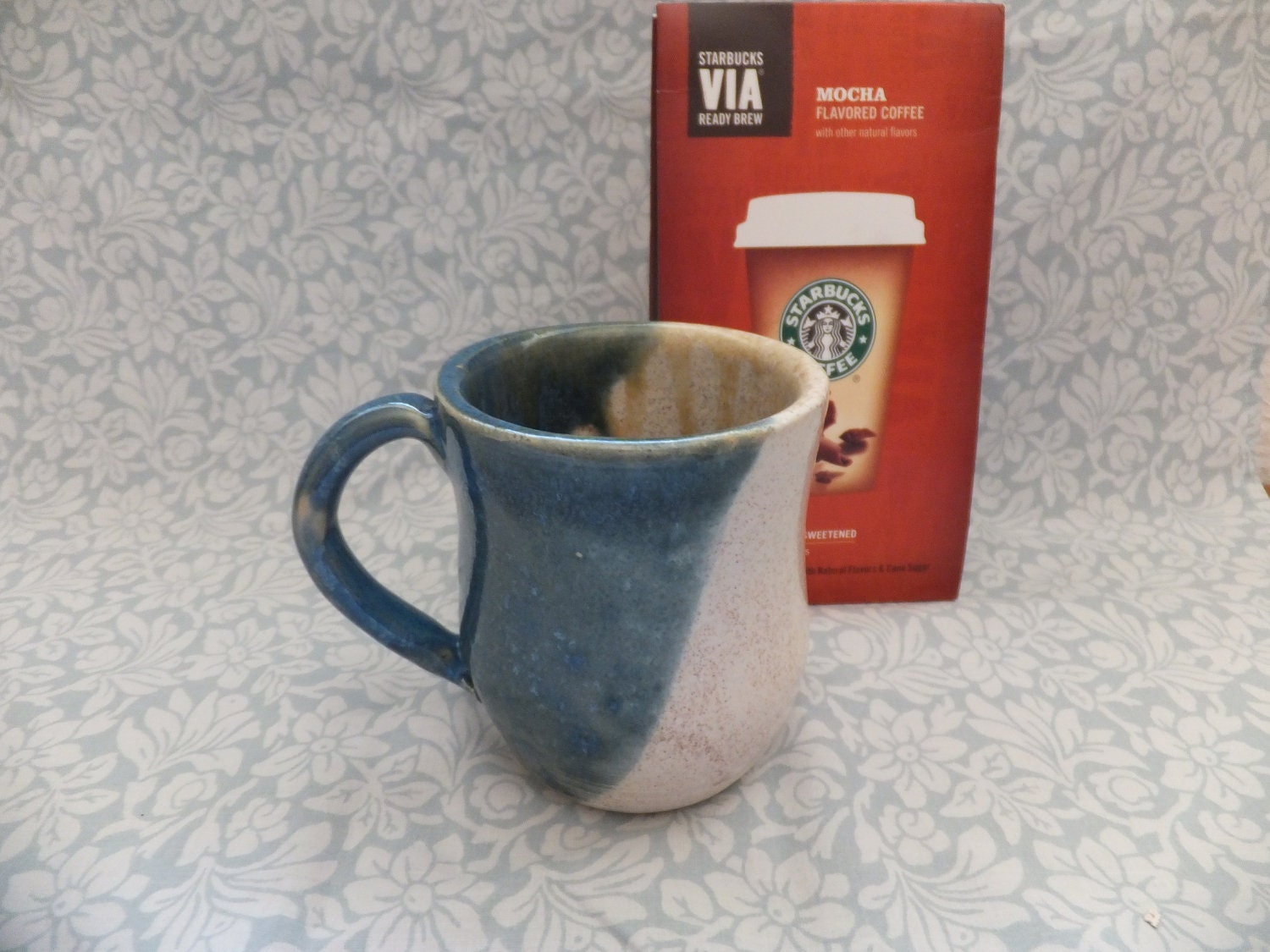 Ceramic Mug, Coffee Mug, Tea Mug, Cocoa Mug, Hand Thrown, Stoneware Mug, OOAK, Farmhouse Kitchen, Cottage Chic, 189