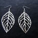 silvery leaves earrings,charming earrings,cute earrings E16