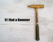 Vintage rusted hammer, industrial decor, vintage tool, compact hammer, gift for man, craft hammer, hardware - MeshuMaSH