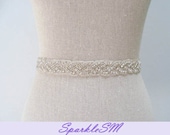 Crystal Bridal Sash - Carina