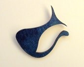 Modern Wood Brooch, Abstract Cat, Cat Brooch, Cat Pin, Sparkly Blue Brooch
