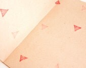 Pink & Red Triangles Geometric Kraft Gift Wrap Paper