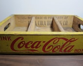Vintage Yellow Coca-Cola Crate