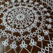 Handmade tatting tablecloth - White Roses - gift for Mom - goft for housewarming - gift for wedding - FREE shipping.