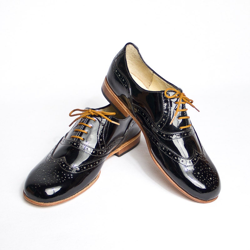 black patent oxford shoes - FREE WORLDWIDE SHIPPING