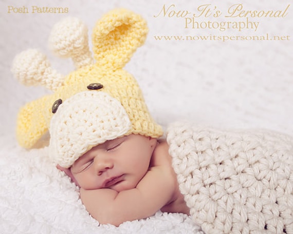 Crochet Hat PATTERN - Giraffe Hat Crochet Pattern - Instant Download PDF 175 - Newborn to Adult - Photography Prop Pattern
