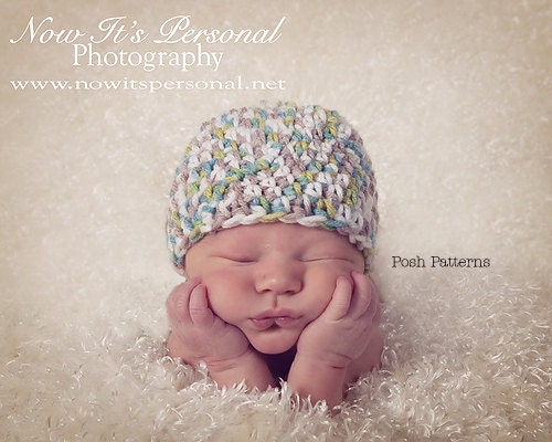 Crochet Hat PATTERN - Easy Crochet Beanie and Flower Crochet Pattern - Instant Download PDF 231 - Newborn to Adult - Photo Prop Pattern