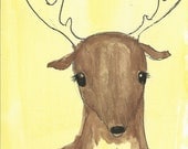 Deer Drawing Print - Part of Woodland Set